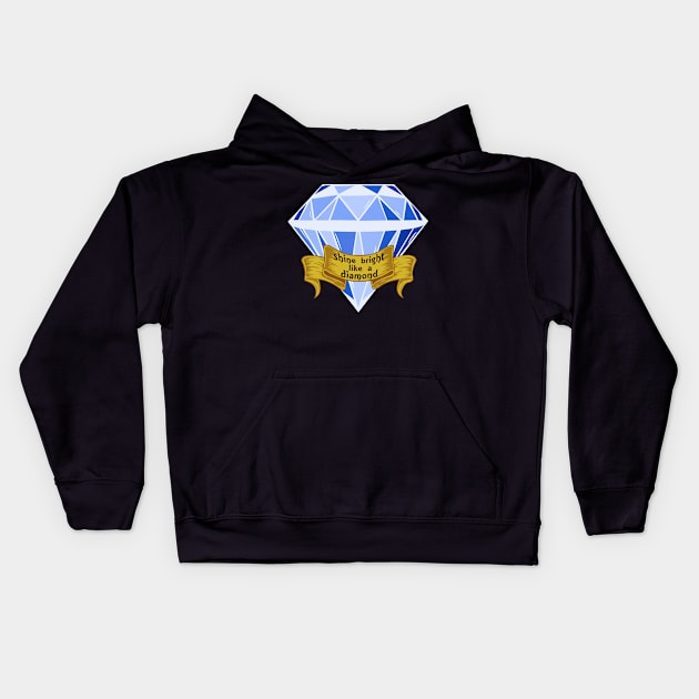 Diamonds Kids Hoodie by rachybattlebot